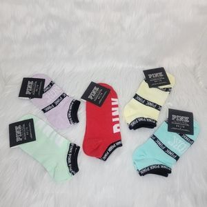 PINK Victoria's Secret collegiate collection socks.